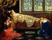 John Maler Collier The sleeping beauty oil painting on canvas